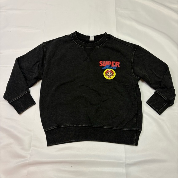 3/$30 Old Navy Boys Small 6-7 Long Sleeve Crewneck Sweater Super Mario Nintendo - Picture 1 of 6